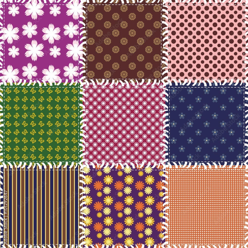 patchwork background with different patterns patchwork background with different patterns