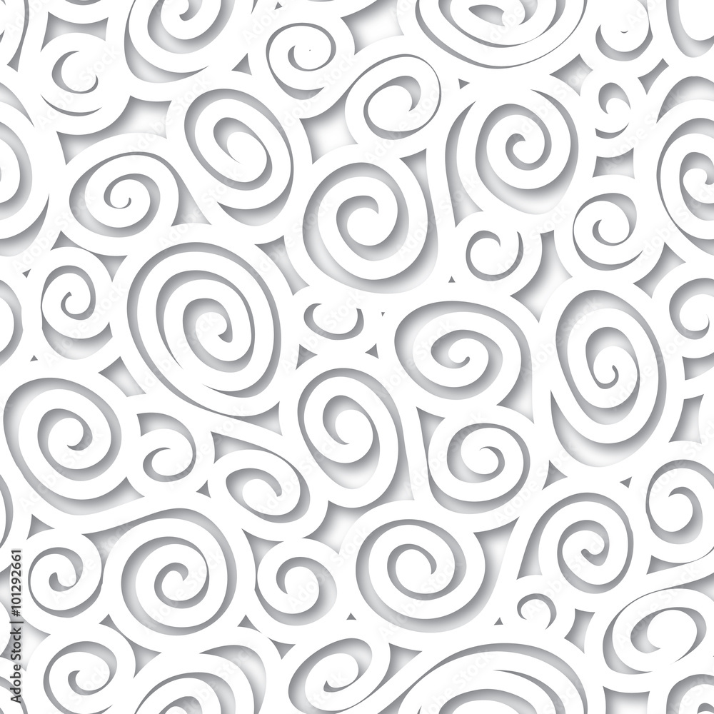 Abstract white background.Seamless scroll pattern. Geometric lined seamless pattern. 