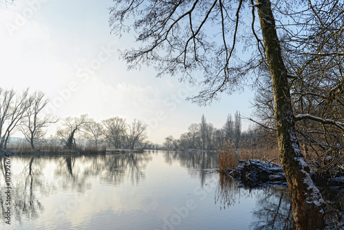 Winter landscape at Havel River.