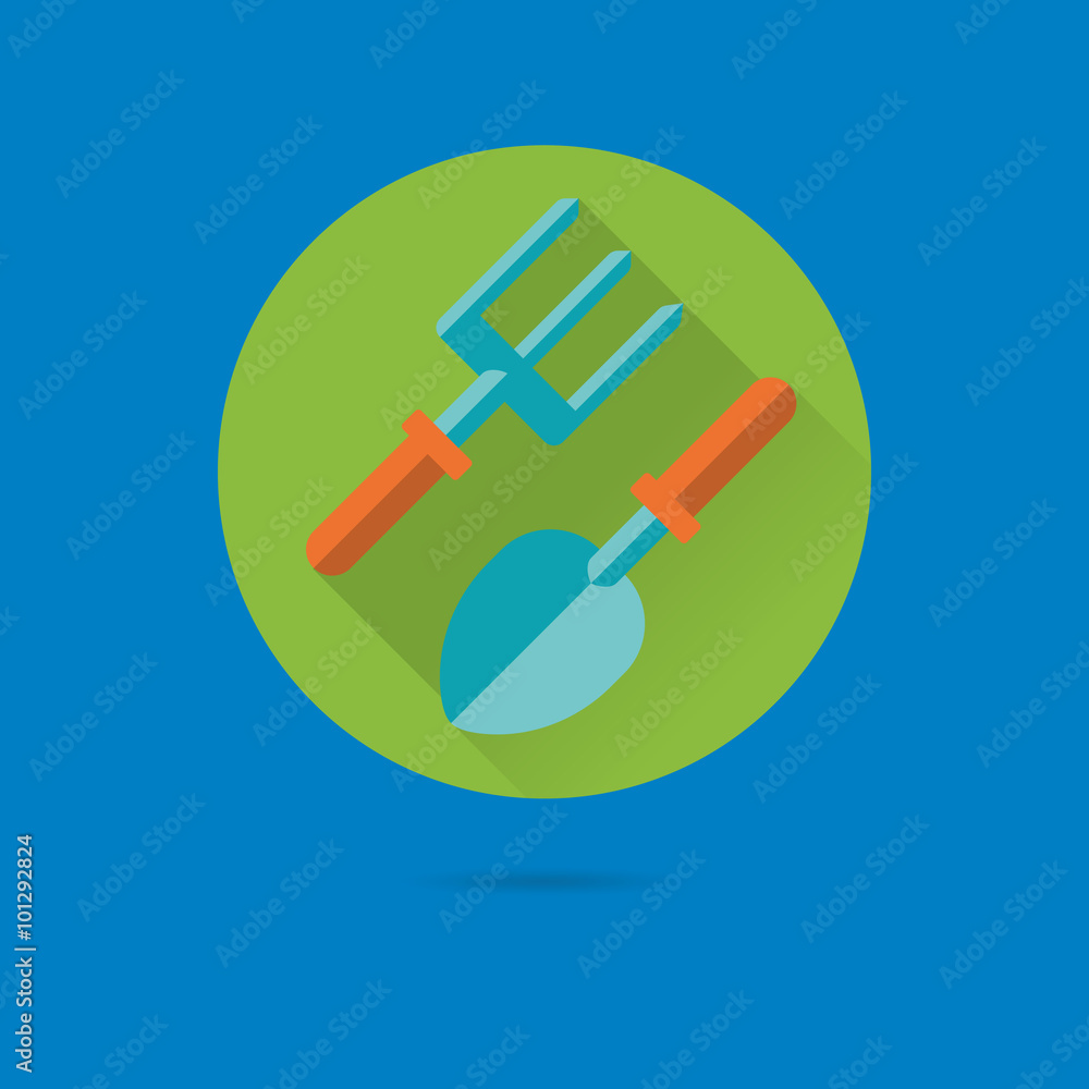 Gardening Tools Flat Design Vector Icon Gardening Tools Flat Design Vector Icon
