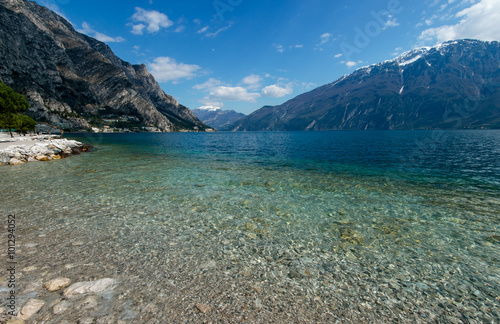 View of Lake Garda and the surrounding mountains 