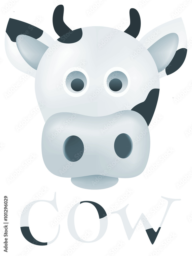 Cow with blurs in bluescale Cow with blurs in bluescale