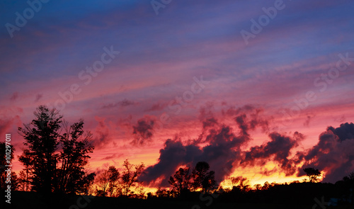 Scenic View of Colorful Sky at Sunset © Chris Gardiner