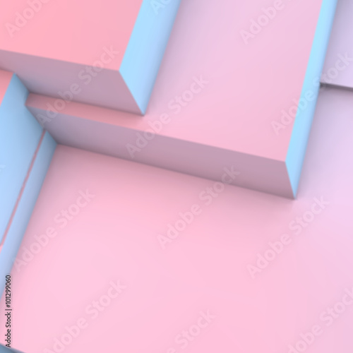 Abstract background with rose quartz and serenity cubes