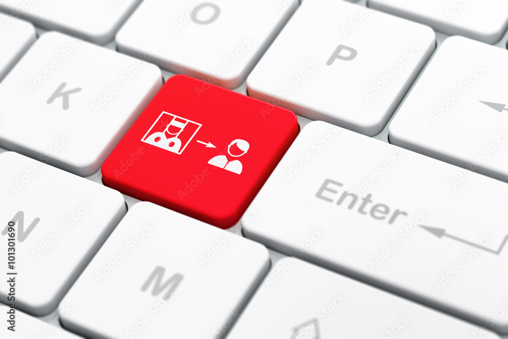 Law concept: Criminal Freed on computer keyboard background Law concept: Criminal Freed on computer keyboard background