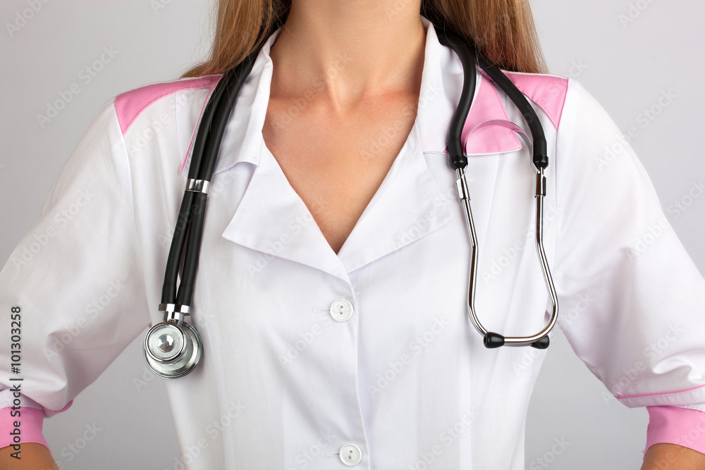 beautiful woman doctor with a stethoscope beautiful woman doctor with a stethoscope