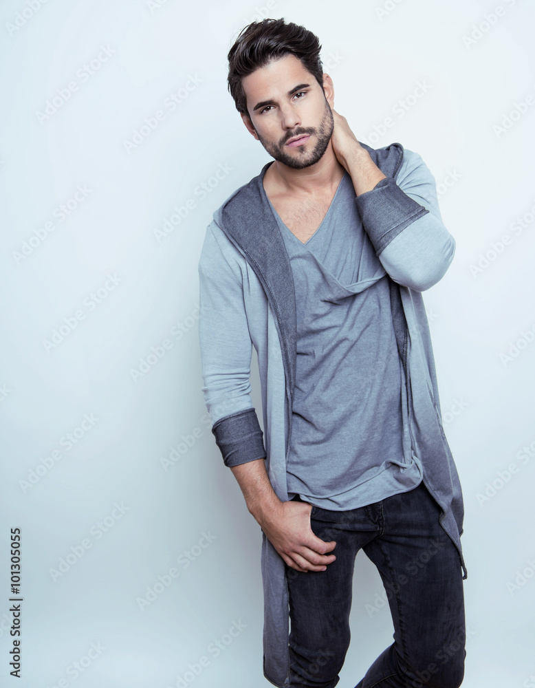 handsome young and fit man ready for a workout handsome young and fit man ready for a workout