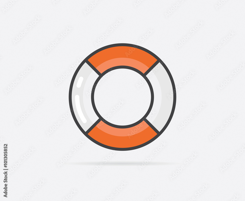 Vector Illustration of Lifebuoy can be used as Logo or Icon Vector Illustration of Lifebuoy can be used as Logo or Icon