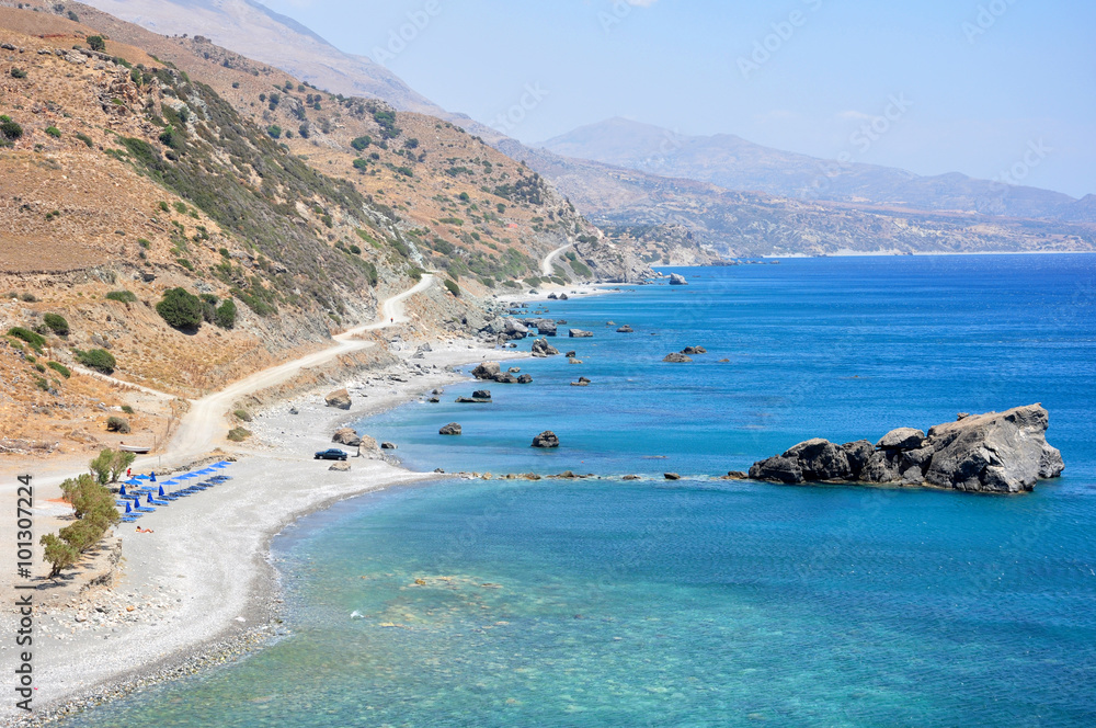 einsame Badebucht auf der Insel Kreta