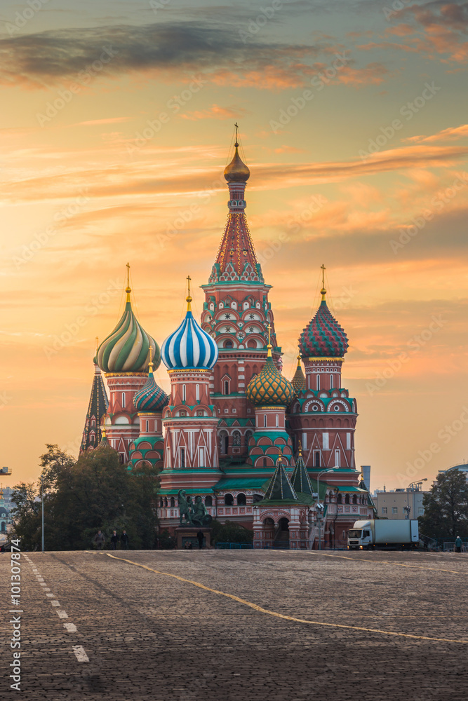 Moscow,Russia,Red square,view of St. Basil's Cathedral