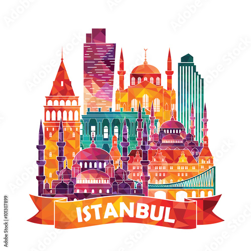 Istanbul detailed silhouette. Vector illustration