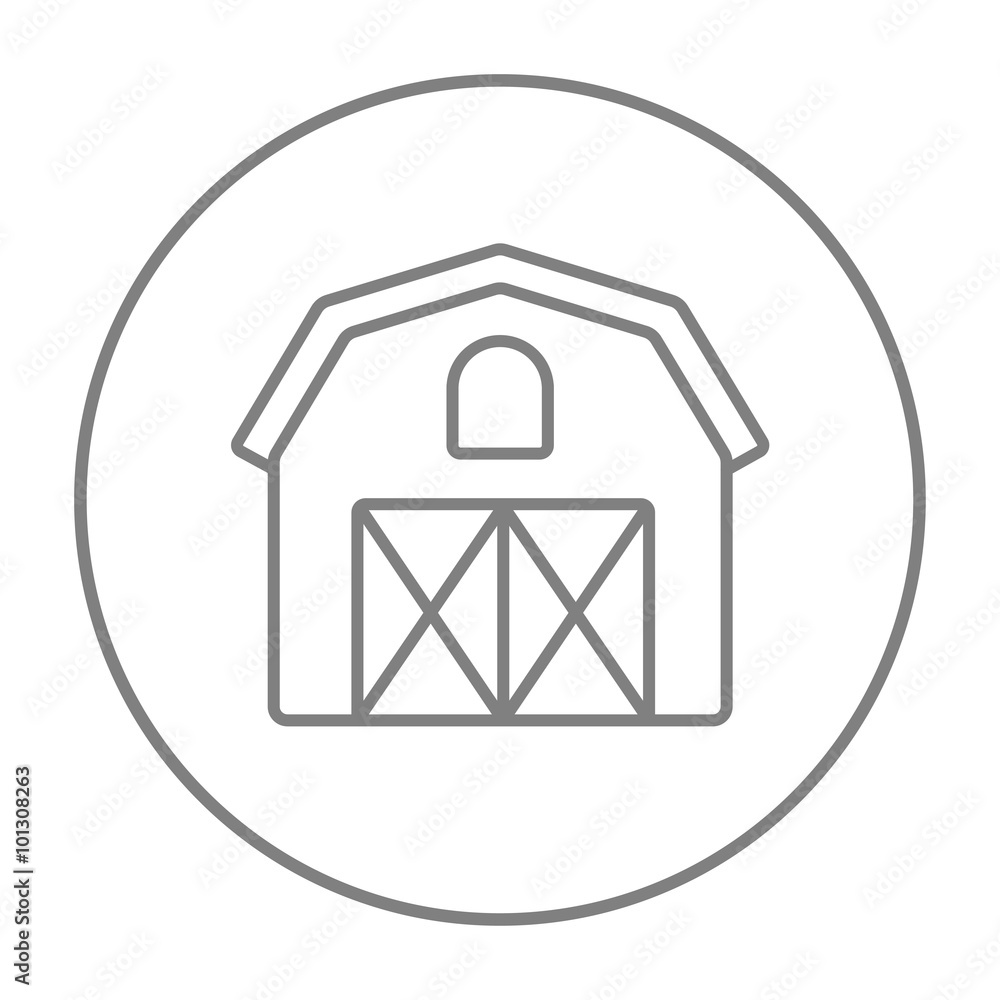 Farm building line icon. Farm building line icon.