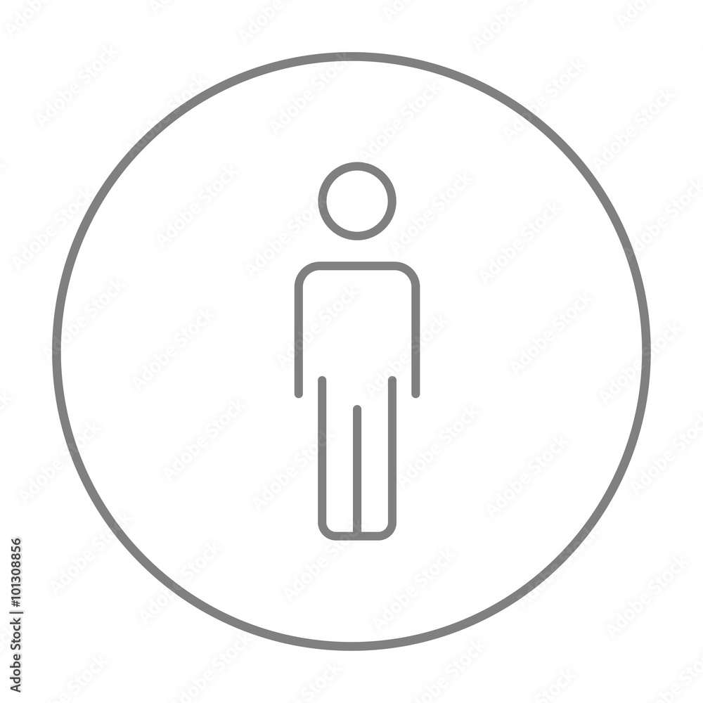 Businessman standing line icon. Businessman standing line icon.
