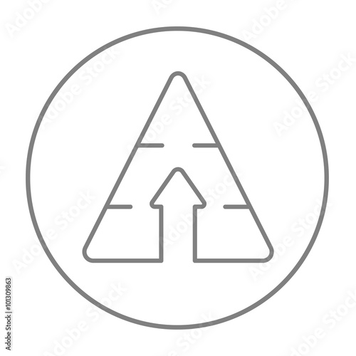 Pyramid with arrow up line icon. Free Download Pyramid with arrow up line icon. - GFXLoad