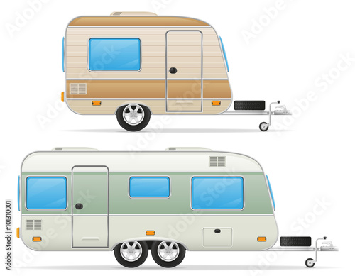 trailer caravan vector illustration