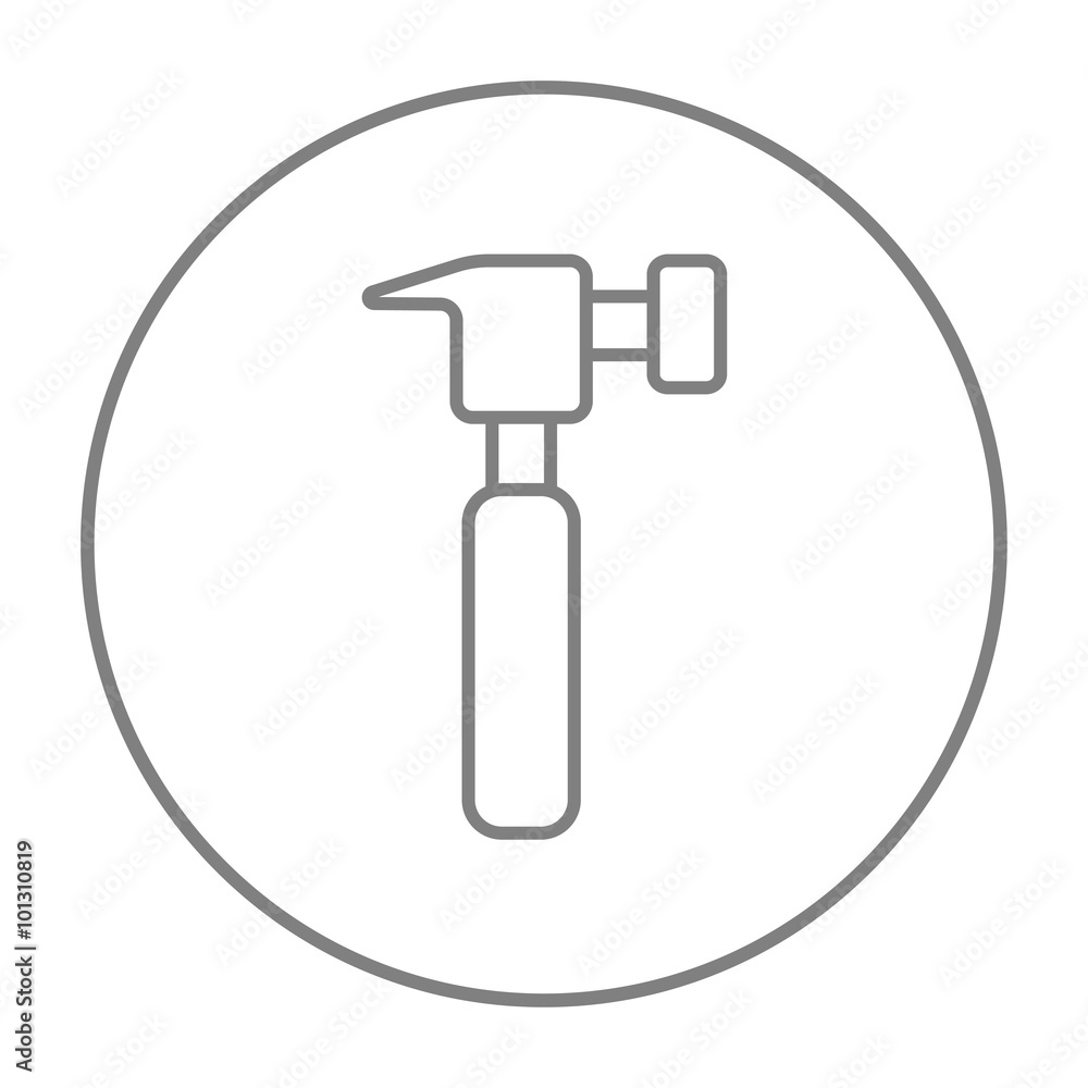 Hammer line icon. Hammer line icon.