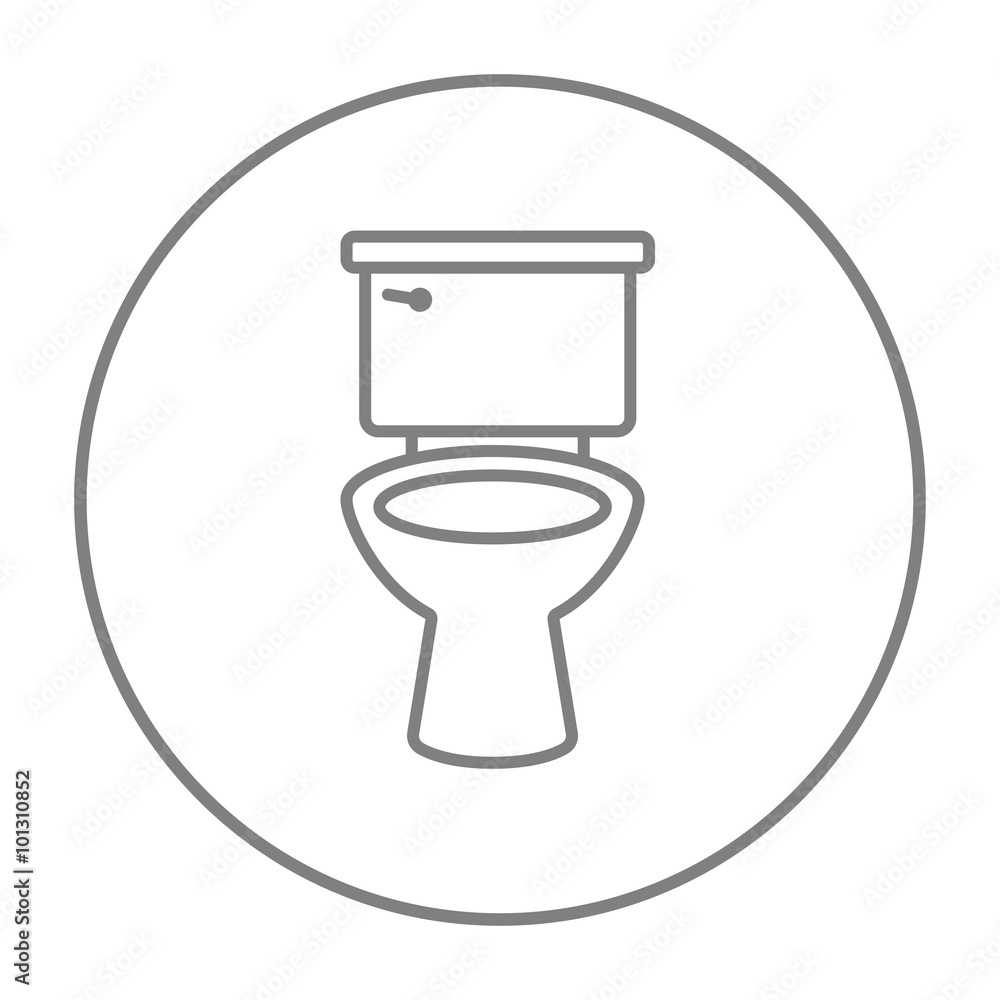 Lavatory bowl line icon. Lavatory bowl line icon.