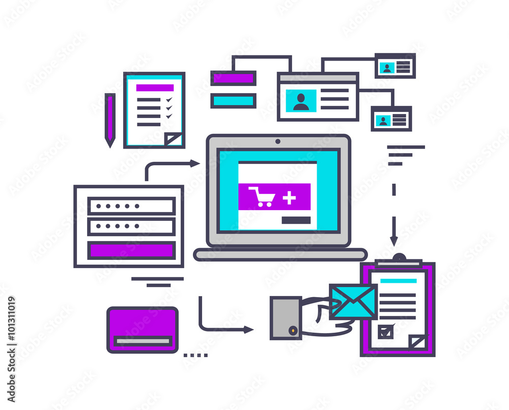 Icon Flat Style Design Secure Payment Icon Flat Style Design Secure Payment