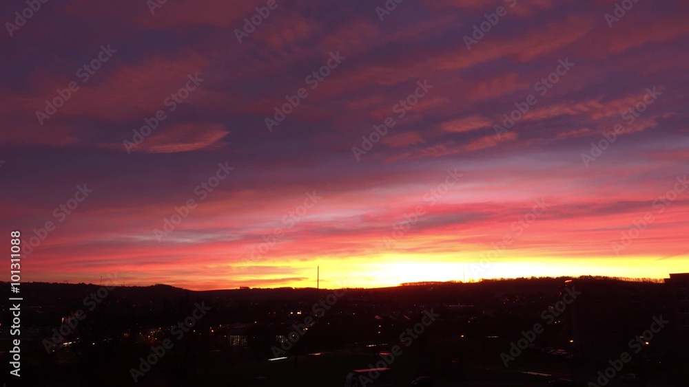 Transition from day through night. Fast moving clouds to star filled night sky Transition from day through night. Fast moving clouds to star filled night sky