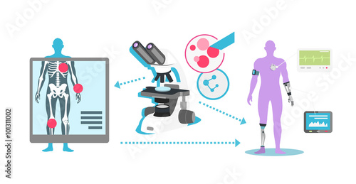 Technological Advance in Medicine Icon Flat