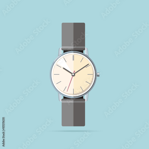 Clock Logo Icon Isolated. Watch Object