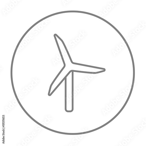 Windmill line icon.
