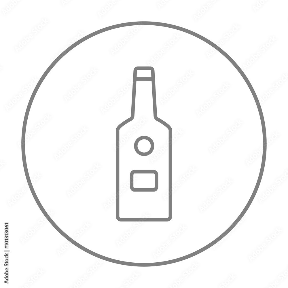 Glass bottle line icon. Glass bottle line icon.