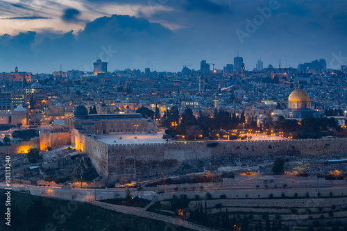 View to Jerusalem old city. Israel photo