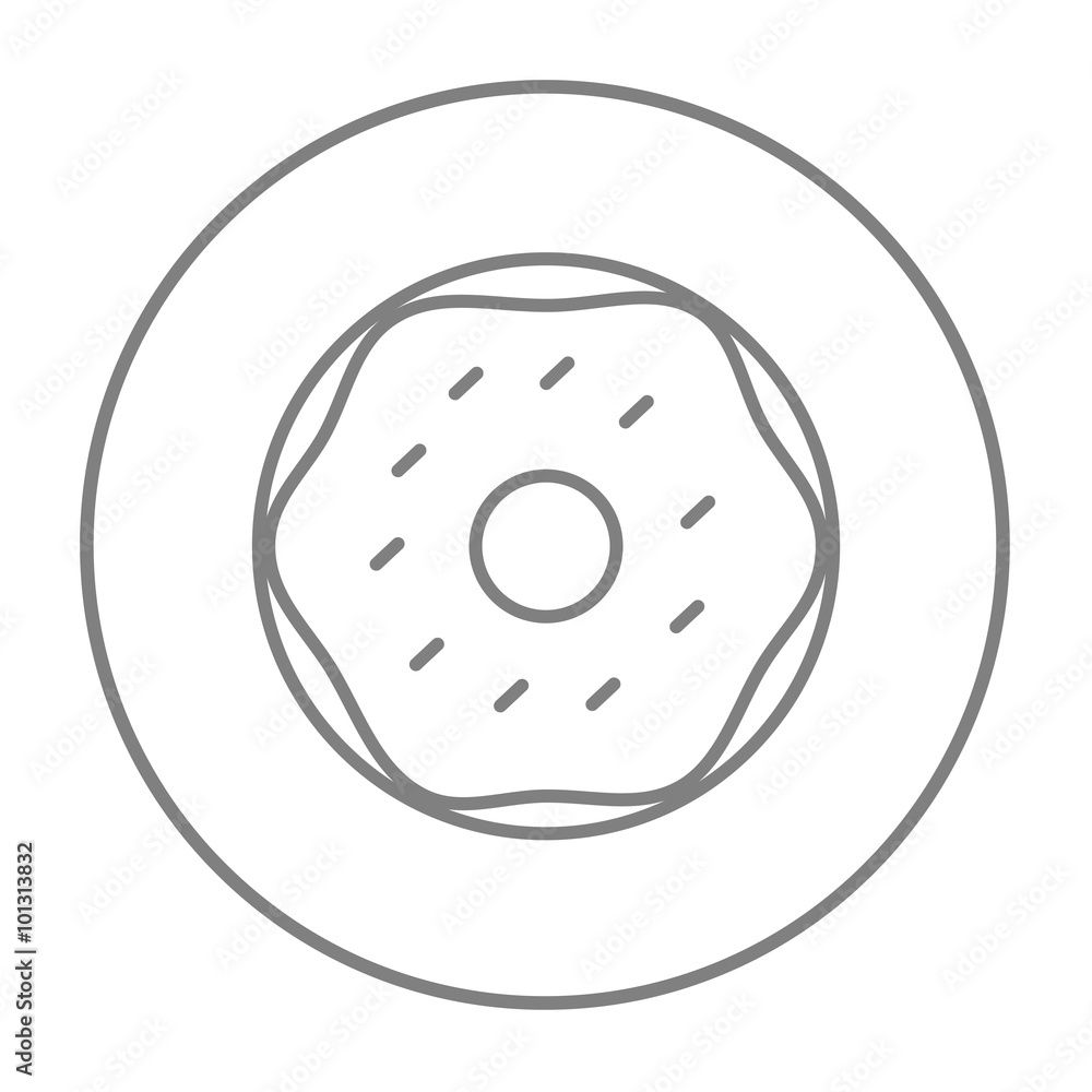Doughnut line icon. Doughnut line icon.