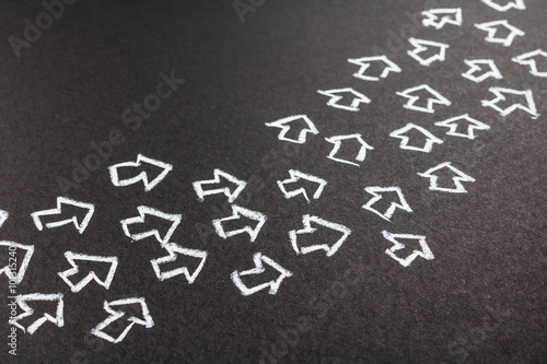 Canvas-taulu Chalk arrows trend