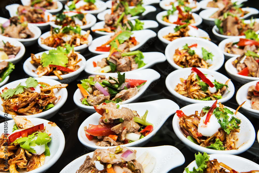 Luxury food and drinks on wedding table Luxury food and drinks on wedding table