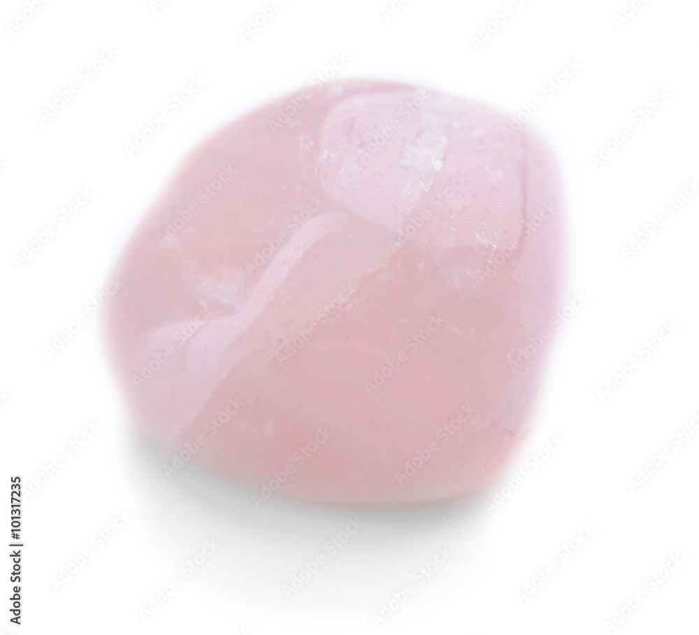 Pink quartz isolated on white background Pink quartz isolated on white background