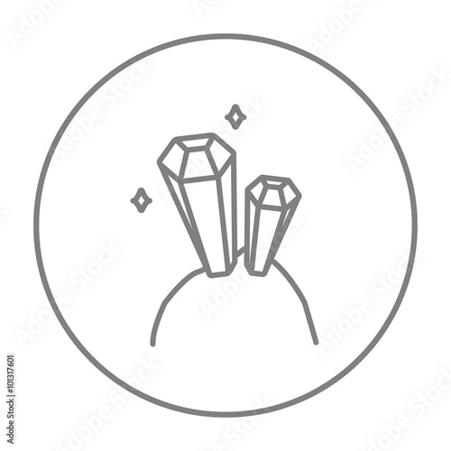 Gemstones line icon.