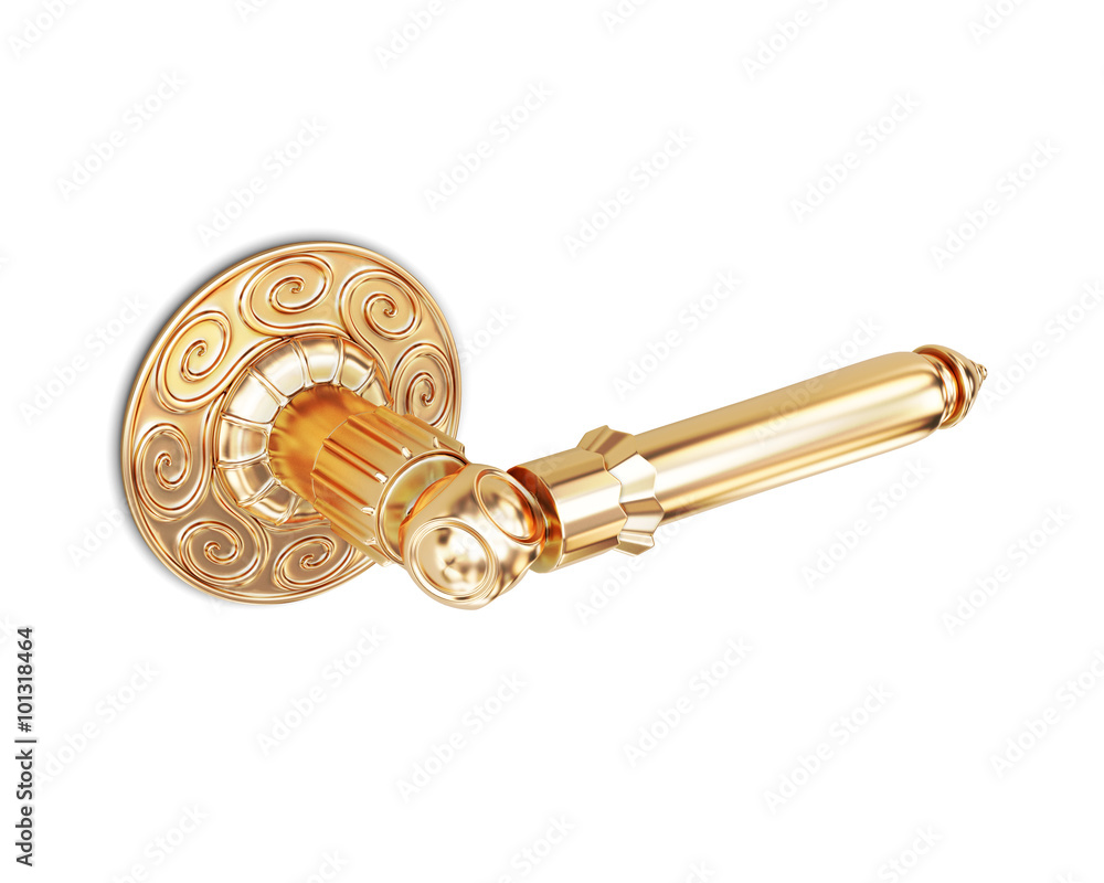 3d door handle isolated on white background 3d door handle isolated on white background