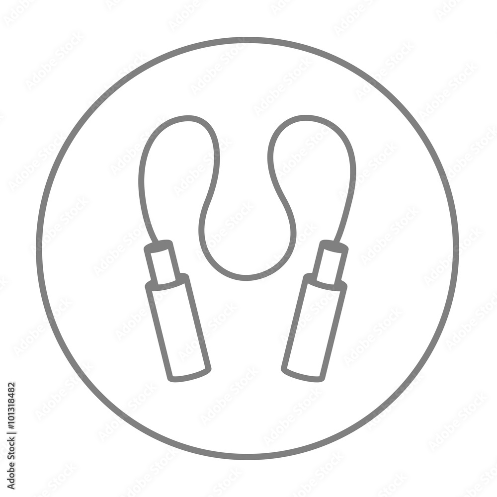 Jumping rope line icon. Jumping rope line icon.