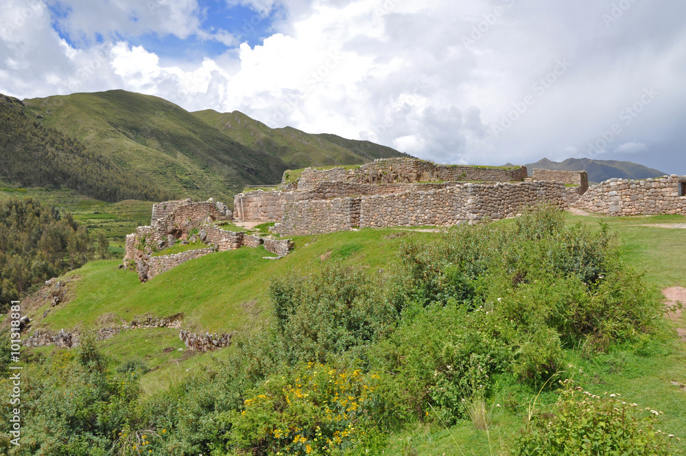Puca Pucara, Inca ruins at Cuzco Peru, 