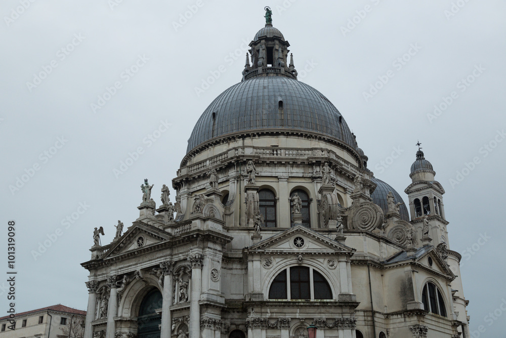 cupola of the 17th century basilica of Santa Maria della Salute, Venice, Italy