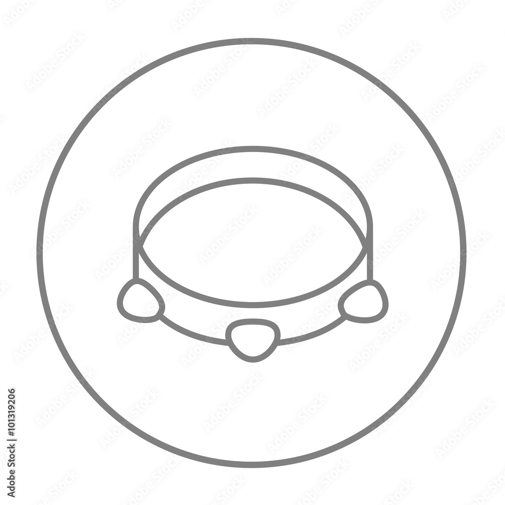 Tambourine line icon. Tambourine line icon.