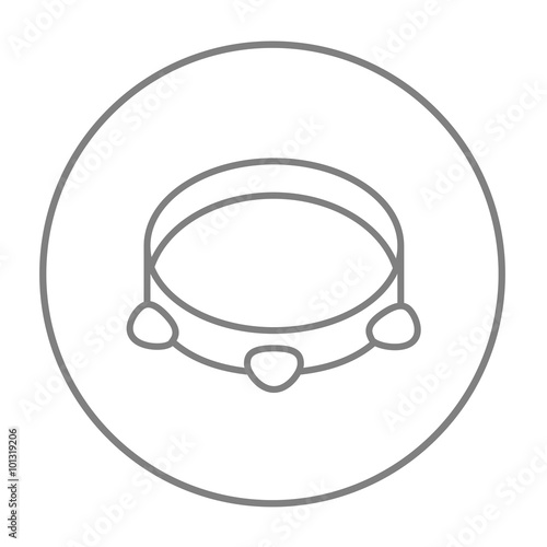 Tambourine line icon.