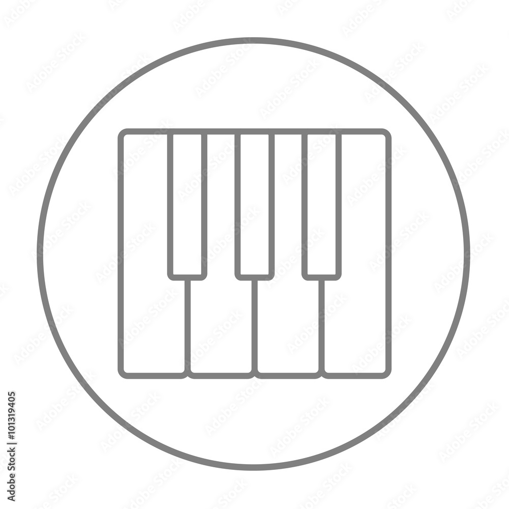 Piano keys line icon. Piano keys line icon.