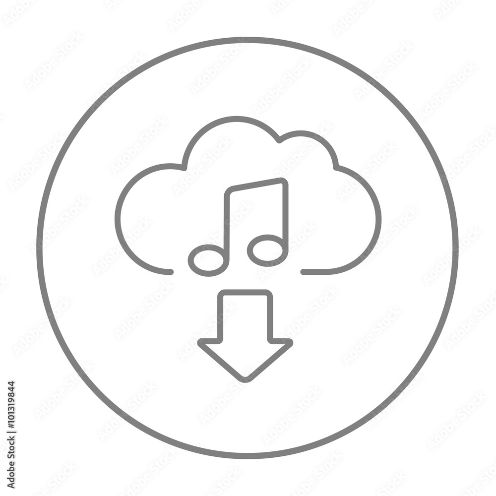 Download music line icon. Download music line icon.