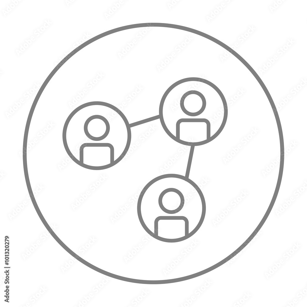 Social network line icon. Social network line icon.