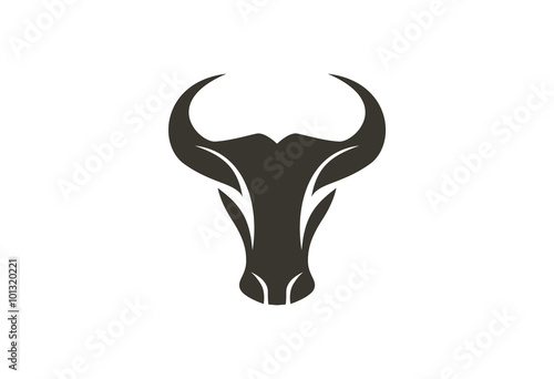 Bull Head Logo Vector photo