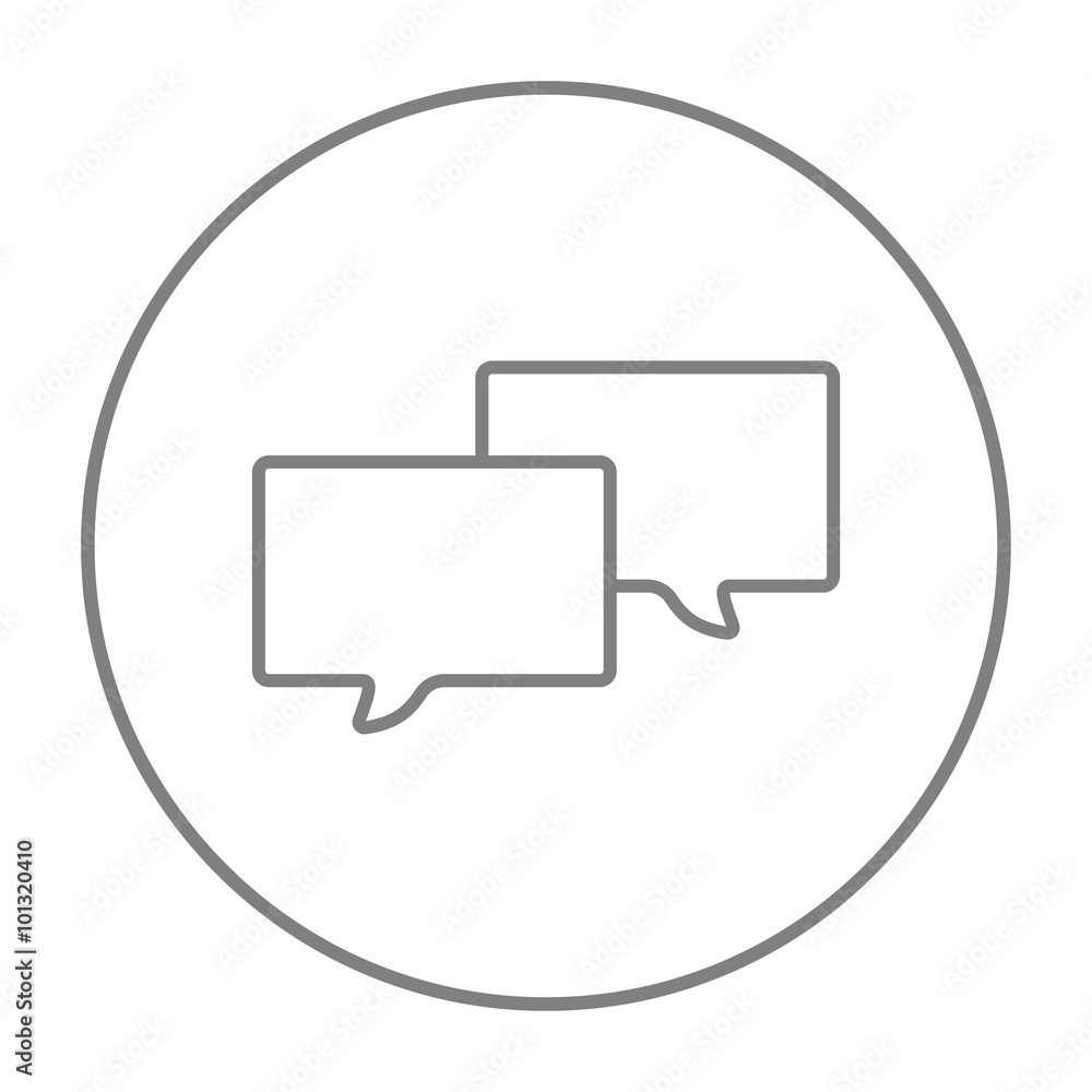 Speech squares line icon. Speech squares line icon.