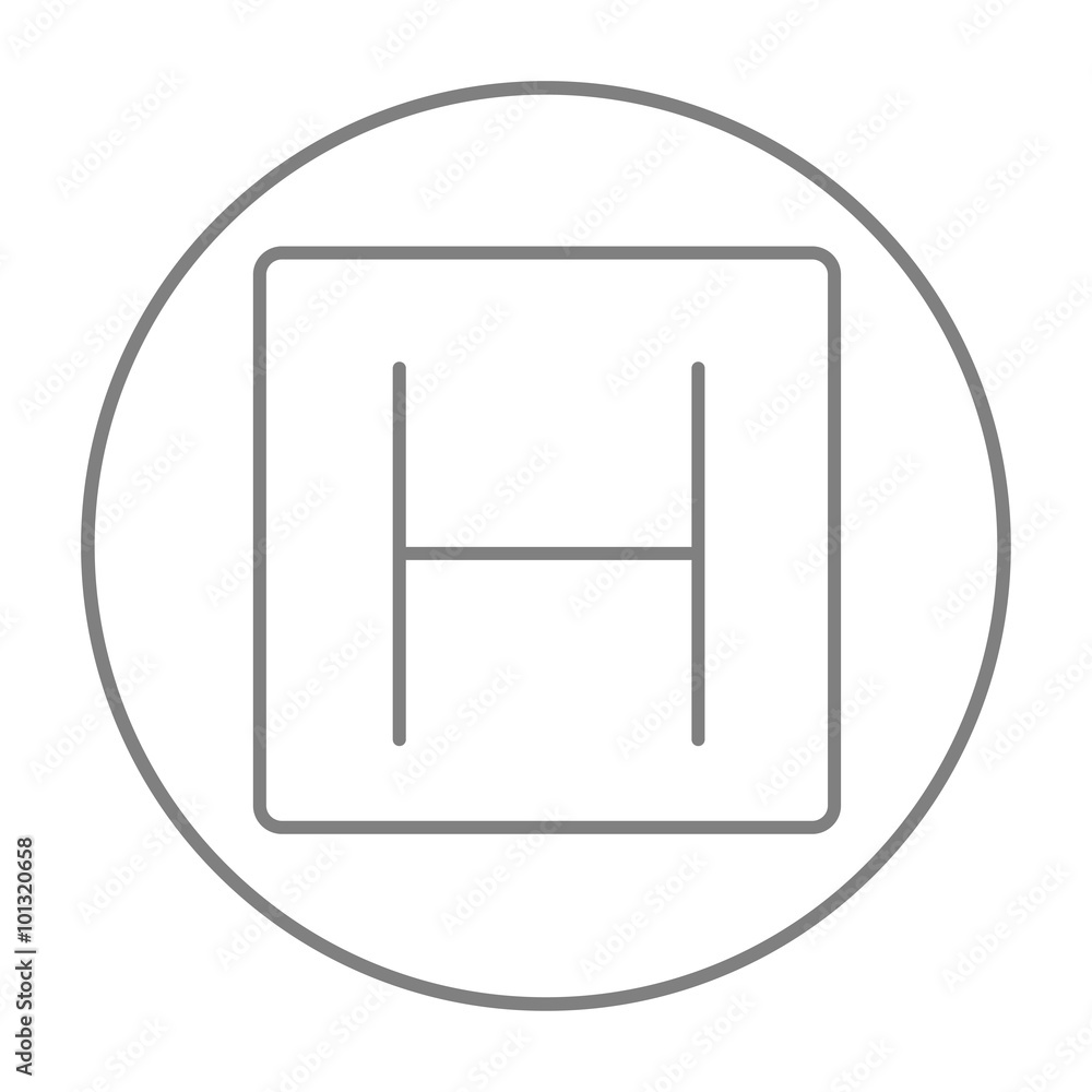 Hospital sign line icon. Hospital sign line icon.