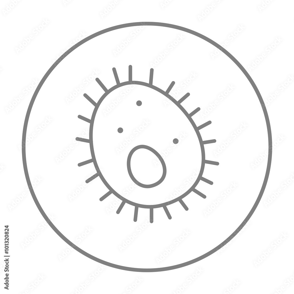 Bacteria line icon. Bacteria line icon.