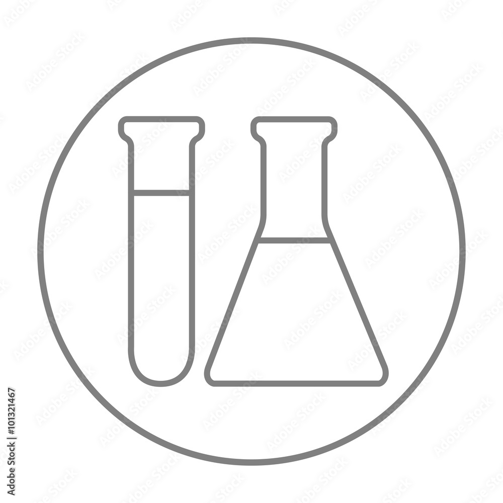 Test tubes line icon. Test tubes line icon.