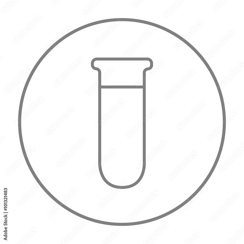 Test tube line icon. Test tube line icon.