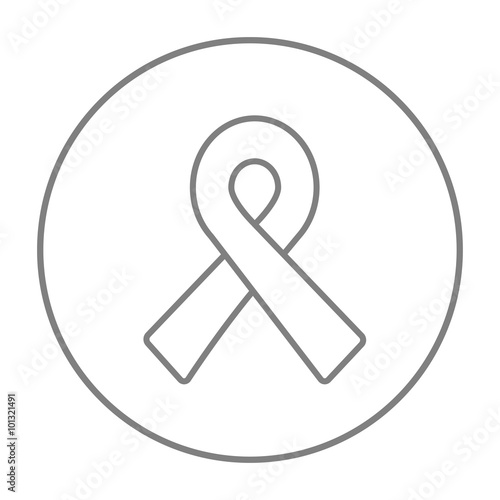 Ribbon line icon.