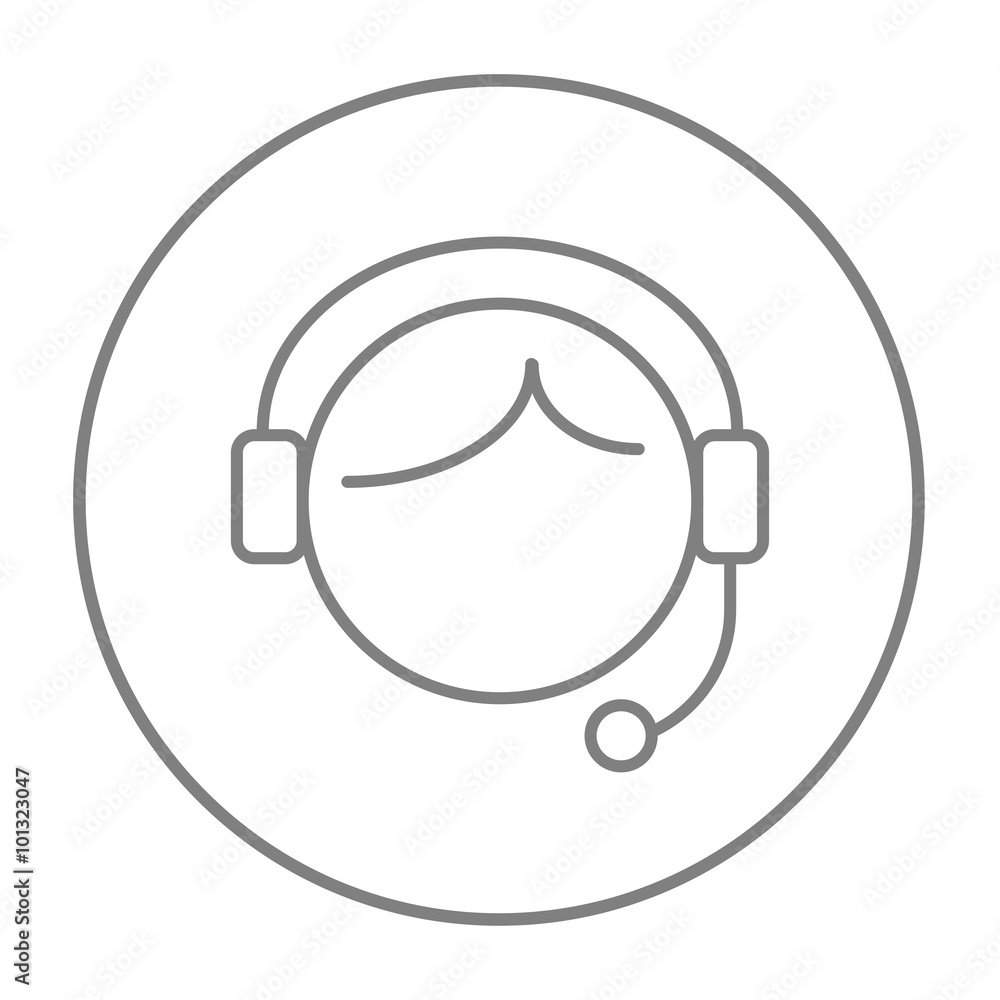 Customer service line icon. Customer service line icon.